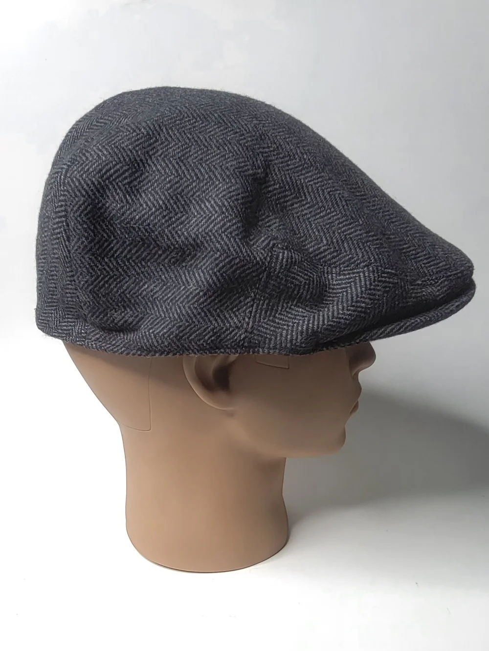 VOBOOM  Men's Herringbone Flat IVY newsboy Hat Gray Size 7 1/2 -61cm